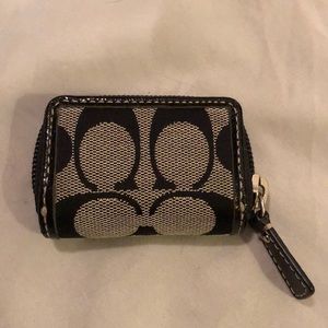 Coach contact case holder with mirror